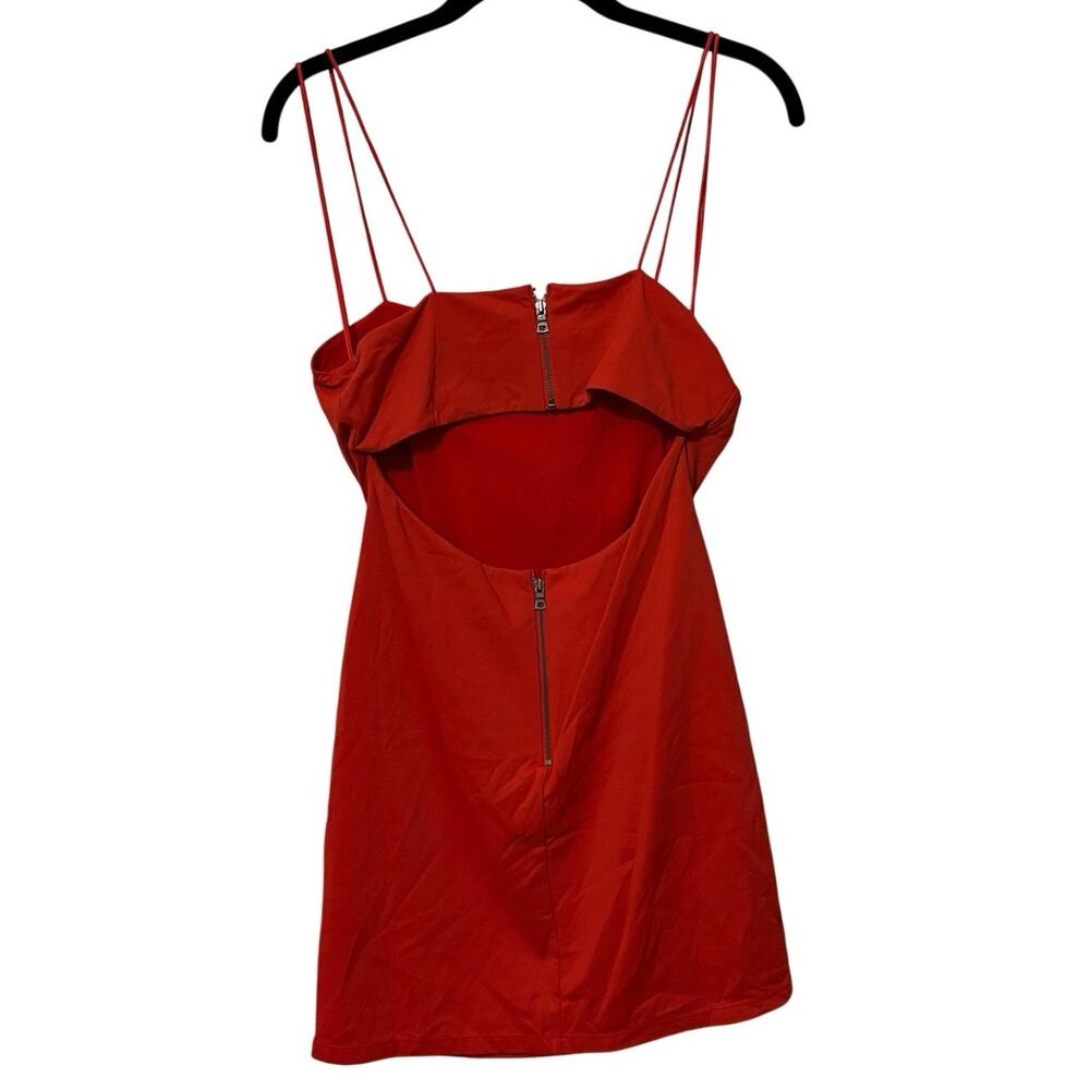 Alice + Olivia Red Cocktail Cut Out Fifi Slip Mini Dress Size 6 - Picture 5 of 7